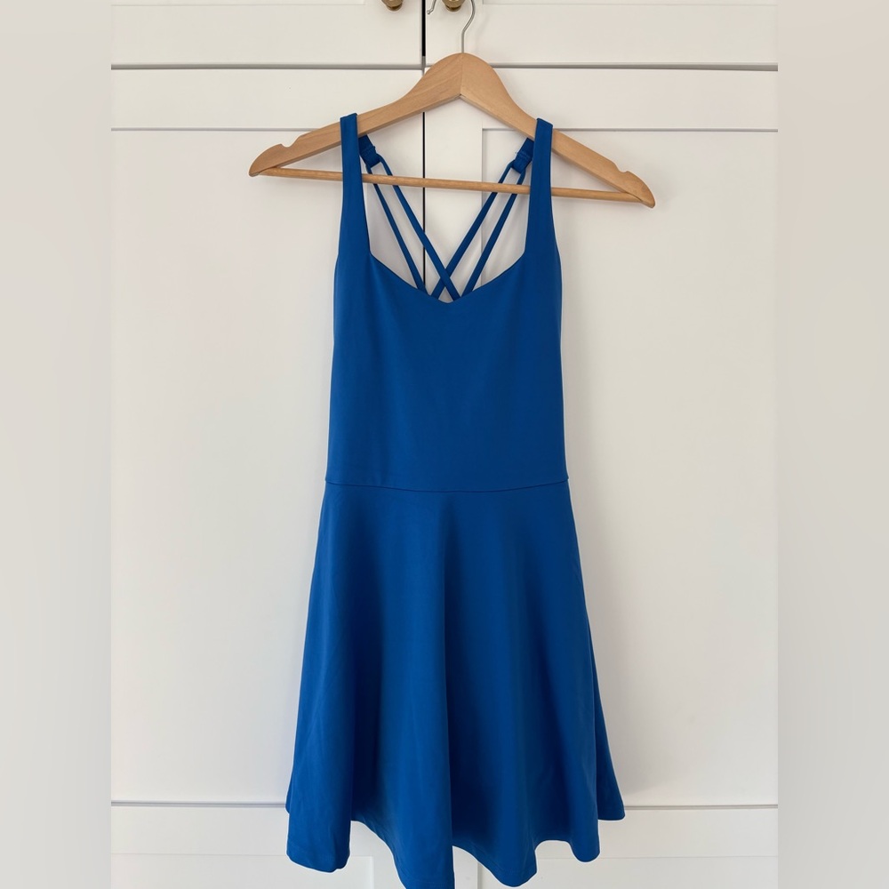 Girlfriend Collective (pre re-brand!) exercise dress. Cobalt blue. M.